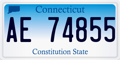 CT license plate AE74855