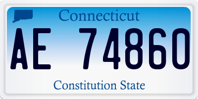 CT license plate AE74860