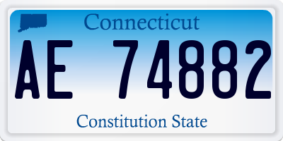 CT license plate AE74882