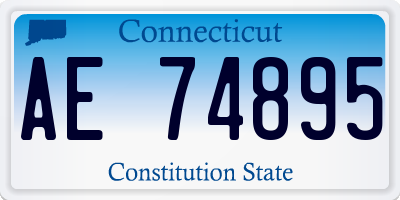 CT license plate AE74895