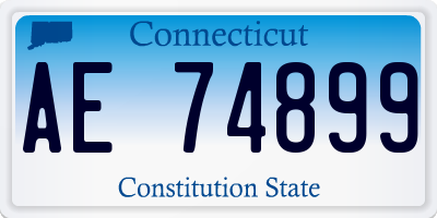 CT license plate AE74899