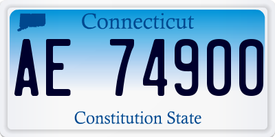 CT license plate AE74900