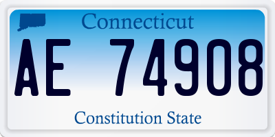 CT license plate AE74908