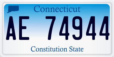 CT license plate AE74944