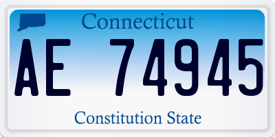 CT license plate AE74945