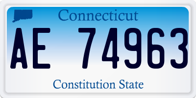 CT license plate AE74963