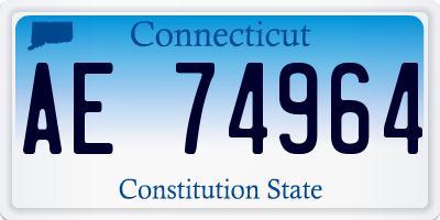 CT license plate AE74964