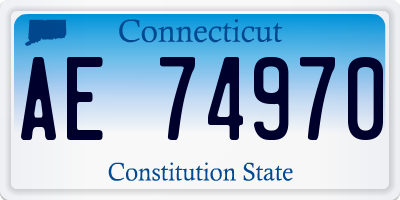 CT license plate AE74970