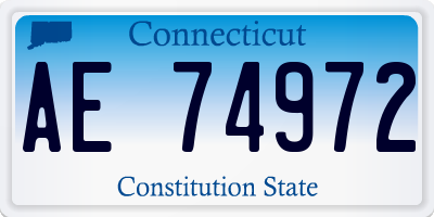 CT license plate AE74972