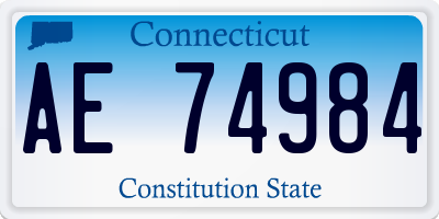 CT license plate AE74984