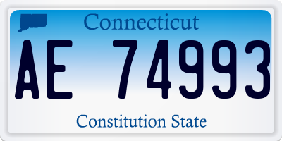 CT license plate AE74993