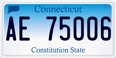 CT license plate AE75006