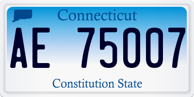 CT license plate AE75007