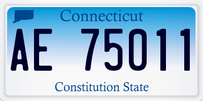 CT license plate AE75011