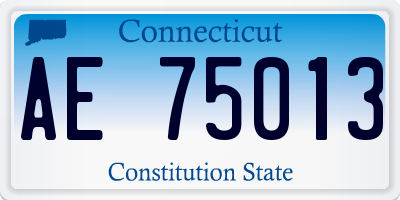 CT license plate AE75013