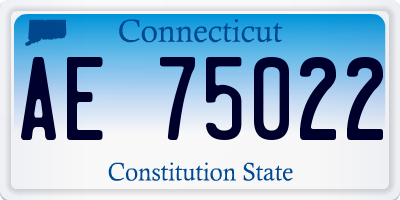 CT license plate AE75022