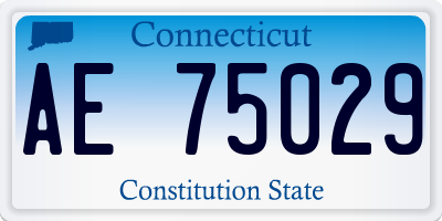 CT license plate AE75029