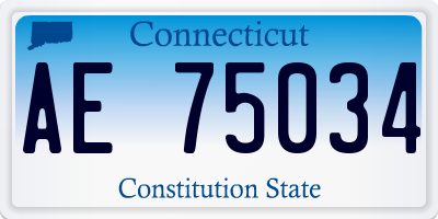 CT license plate AE75034