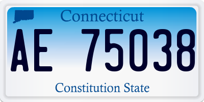 CT license plate AE75038