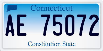 CT license plate AE75072