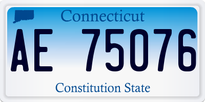 CT license plate AE75076