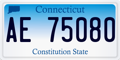 CT license plate AE75080
