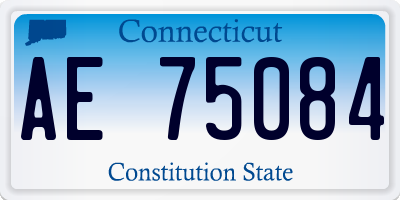 CT license plate AE75084