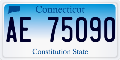 CT license plate AE75090