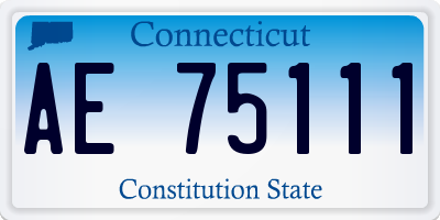 CT license plate AE75111