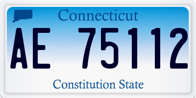 CT license plate AE75112