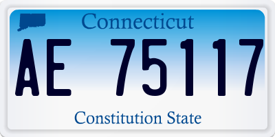 CT license plate AE75117