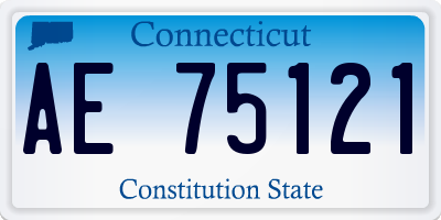 CT license plate AE75121