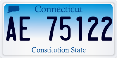 CT license plate AE75122