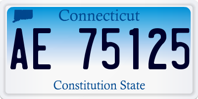 CT license plate AE75125