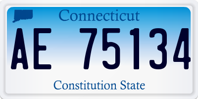 CT license plate AE75134