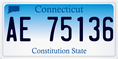 CT license plate AE75136