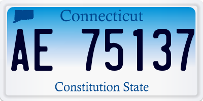 CT license plate AE75137