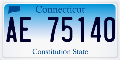 CT license plate AE75140