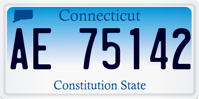 CT license plate AE75142
