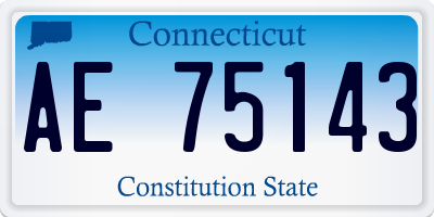 CT license plate AE75143