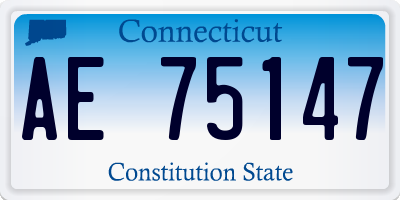 CT license plate AE75147