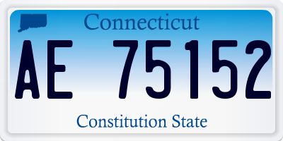 CT license plate AE75152