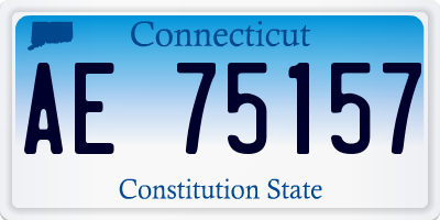 CT license plate AE75157