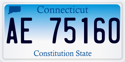 CT license plate AE75160