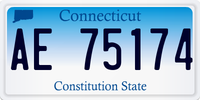 CT license plate AE75174
