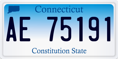 CT license plate AE75191