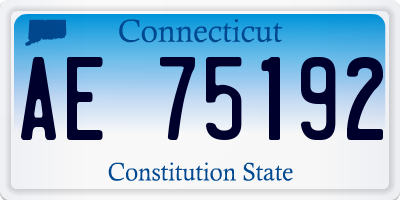 CT license plate AE75192
