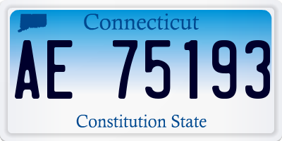 CT license plate AE75193