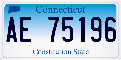 CT license plate AE75196