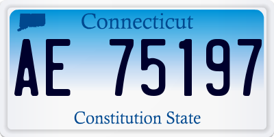 CT license plate AE75197